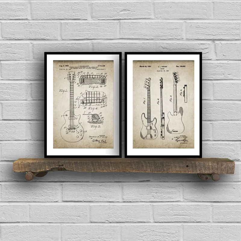 Electric Guitar Canvas Art Prints Home Decor