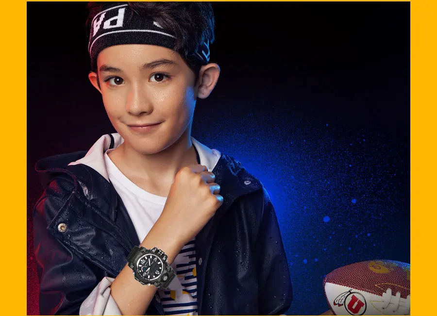 Спорт BOAMIGO разноцветный детей спортивные часы для девочек и мальчиков для подростков шок часы детей Кварцевые Мода Цифровой Открытый