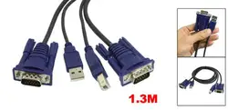 Yoc-переключатель 1.3 м длинные 15 Булавки VGA мужчинами USB A/B кабель
