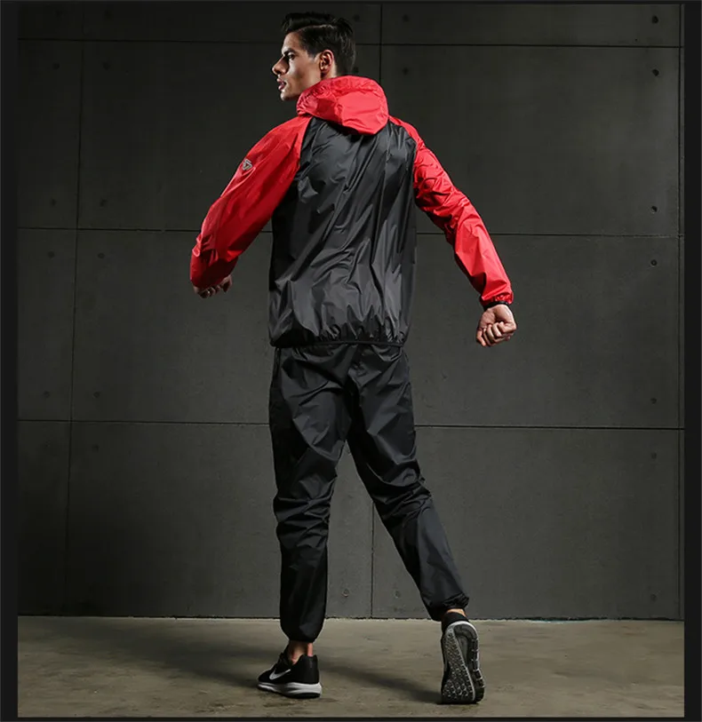 Vansydical тренировочные куртки с капюшоном Горячая Пот бег Одежда для бега мужские уличные спортивные топы для фитнеса тренажерный зал куртка для бодибилдинга