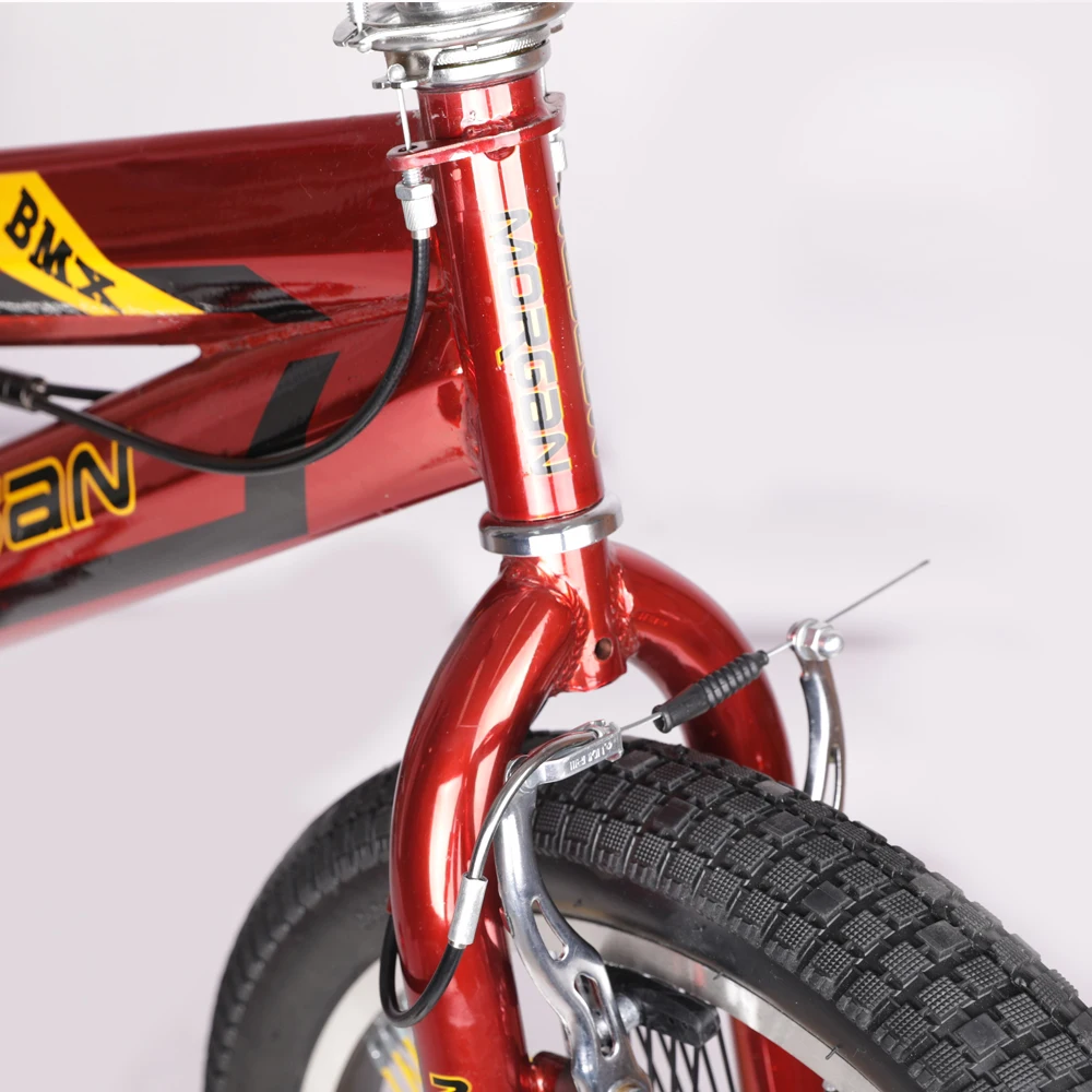 HILAND 20'' 20 inch BMX Bike Freestyle Steel Bicycle Double Caliper Brake Show Bike Stunt Acrobatic Bike Colorful Wheel