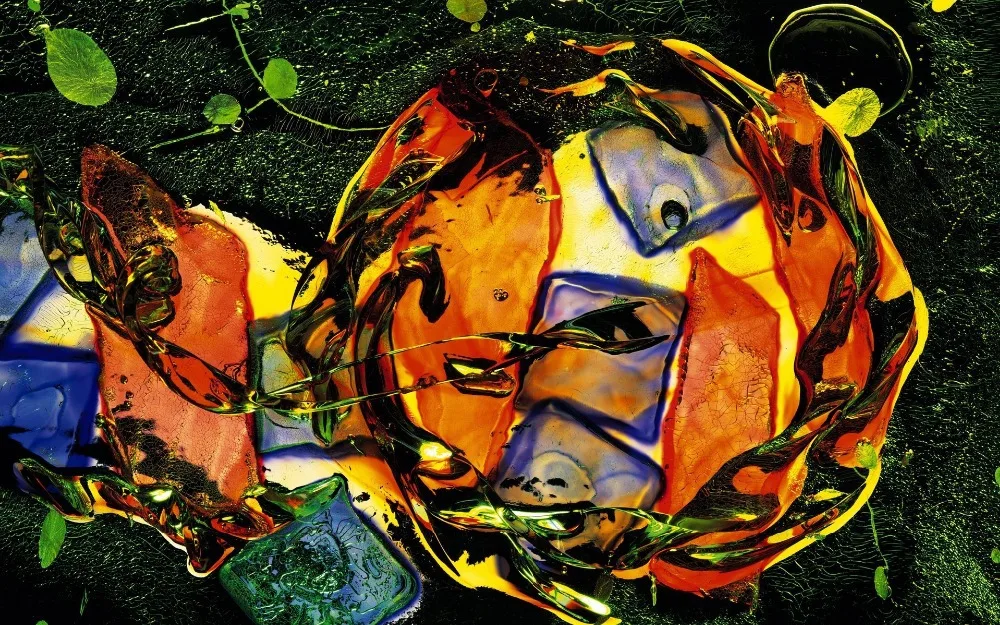 Colorful art glass decorative painting shattered crystal ball Wall Sticker Poster Print Size&quot50x76&quotcm | Дом и сад