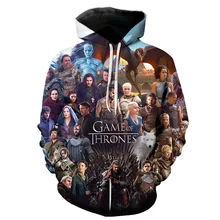 Stranger Things Hoodies New Movie Game of thrones Hoodie Men women 3d Sweatshirts Hoodi Casual streetwear mens hoody pullover 6X