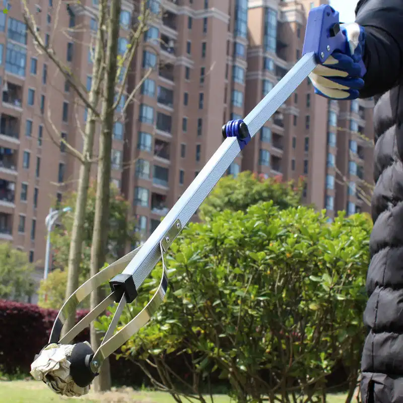 Foldable Pick Up Garbage Gripper Long Arm Helping Hand Gripping tool bending save Tongs picking rubbish drop shipping|Brooms & Dustpans| - AliExpress