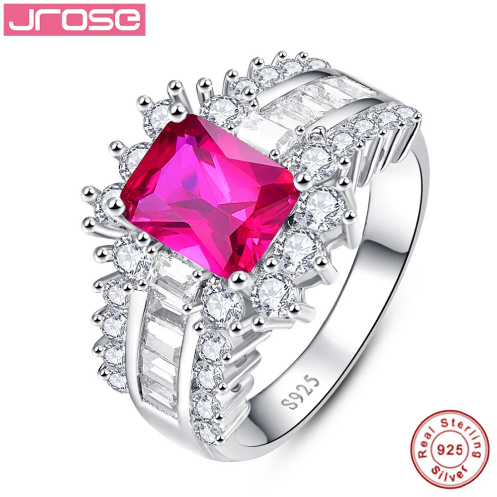 Jrose 3.05ct 100% 925 кольца из настоящего чистого серебра юбилейные обручальные