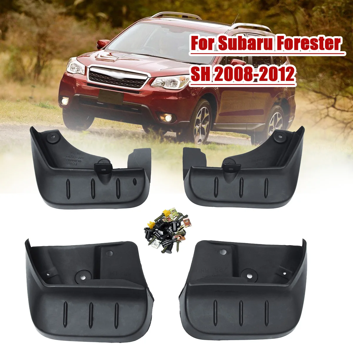 4pcs Car Front Rear Fender Flares Splash Guards Mud Flaps Mudguards for Subaru Forester SH 2008 2009 2010 2011 2012 4pcs Car Front Rear Fender Flares Splash Guards Mud Flaps Mudguards for Subaru Forester SH 2008 2009 2010 2011 2012