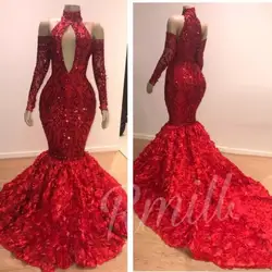 Abiye gece elbisesi Длинные вечерние платья Русалка Vestido Longo De Festa Длинные рукава пайетки вечернее платье бисером халат de soiree