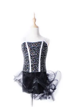 

Girls Dance Costumes Sequins Dance Leotards Ballet Skirts Kids Lace Gymnastics Ballet Leotard Dress Latin Dance Dress Women