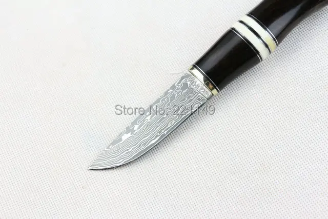 Коллекционные Дамасские фиксированные ножи для выживания, черное дерево и рога Ручка для кемпинга, наружные инструменты охотничий нож