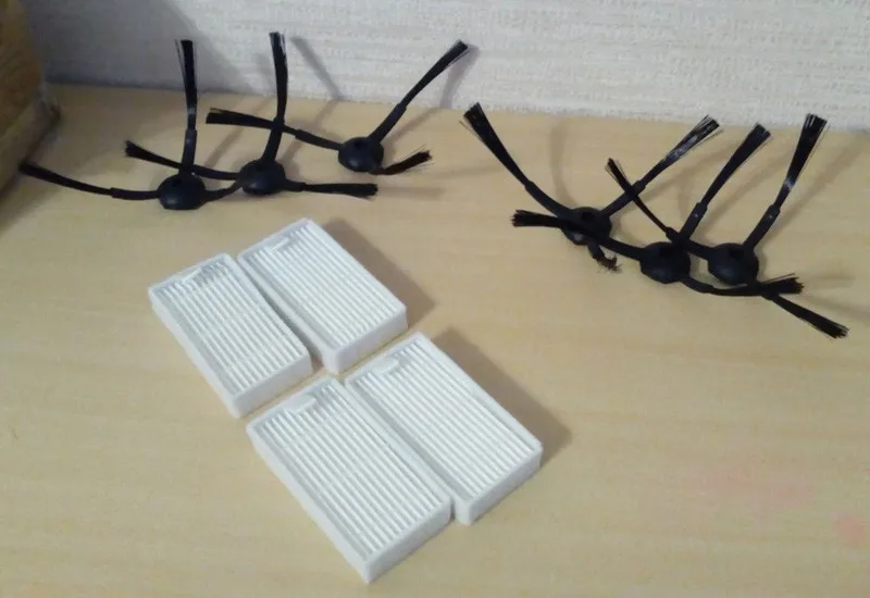 10 pcslot side Brushes X 6pcs (3 pair)+ hepa FilterX4 pcs for chuwi ilife V3  V3+ V5 (CW310) V5 PRO chuwi ilife v5 parts (5)