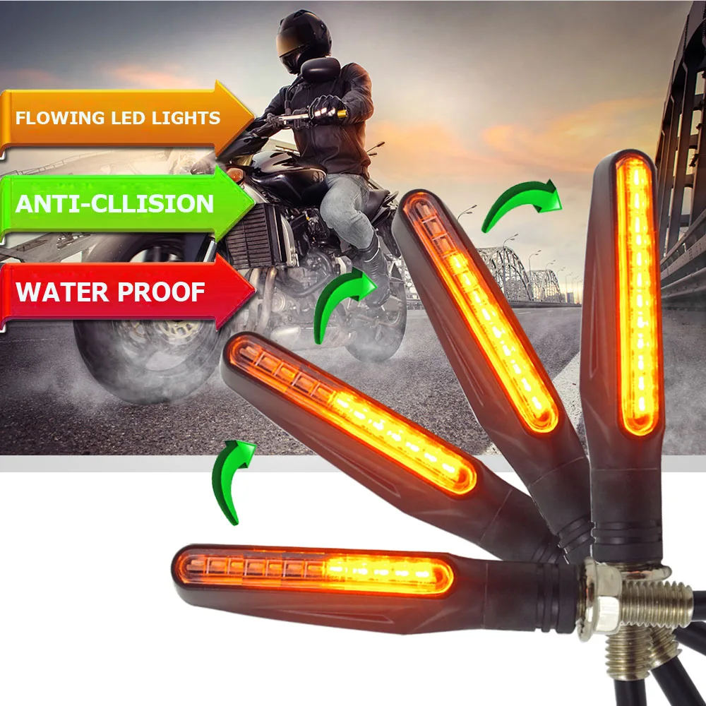 

Universal clignotant moto led Flowing Black turn signals motorcycles FOR Honda cb 400 bmw gs 800 drag star 650 honda cb500x