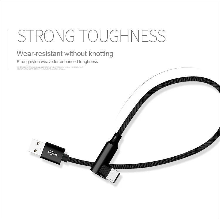 EtopLink, новинка, нейлоновый Плетеный Micro USB USB-C, ткань, L тип, локоть, USB кабель для зарядного устройства, лента для Micro type-c, зарядный кабель, 1 м