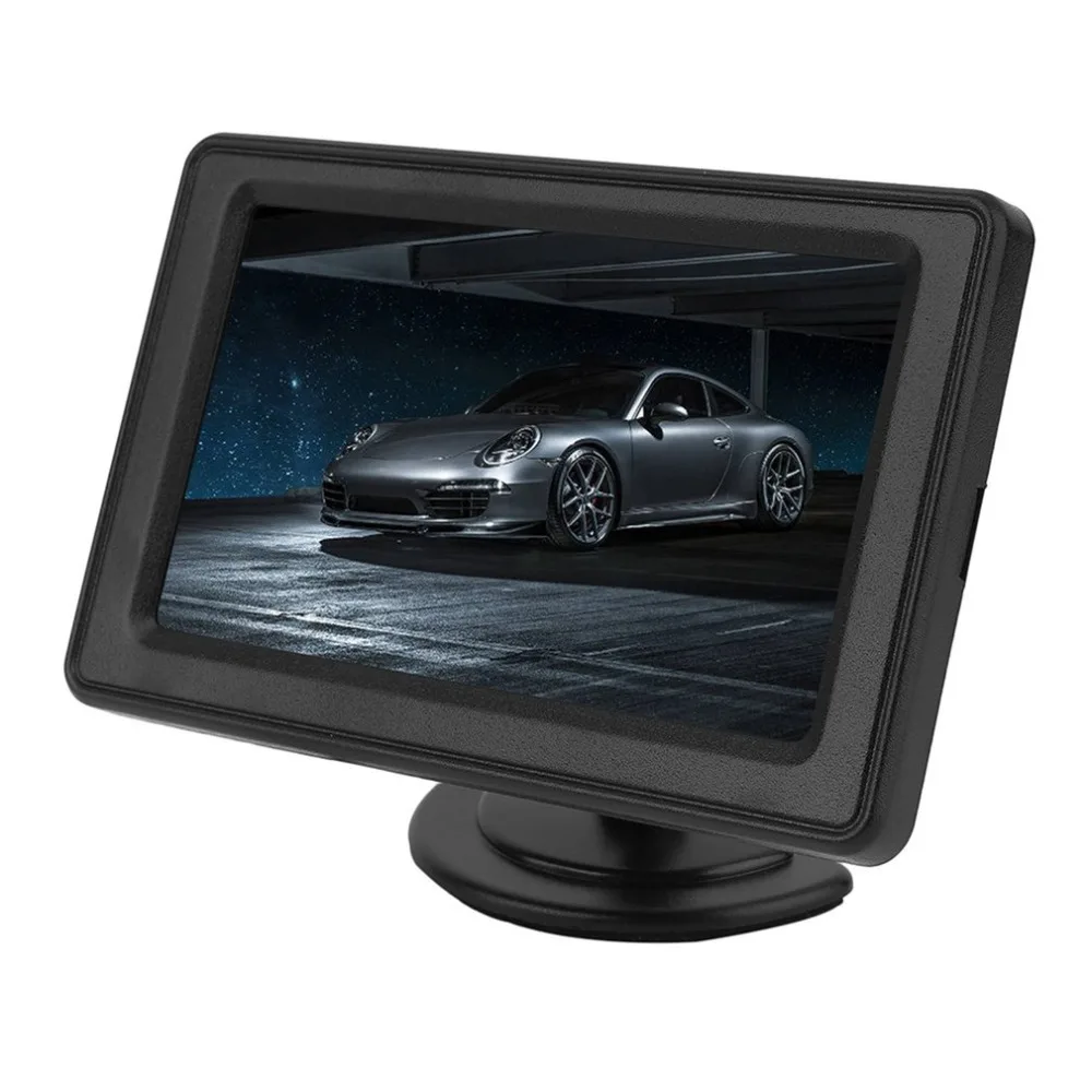

European License Plate Holder Car Rear View Camera And 4.3 Inch Monitor Reverse Parking Backup Camera Rearview Camera Set