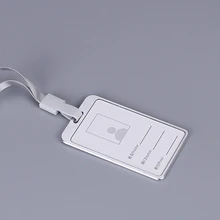 Высококачественная визитная карточка из алюминиевого сплава с металлическим значком для рабочих карт с держателями удостоверения личности шнура(стандартный размер 86*54 мм