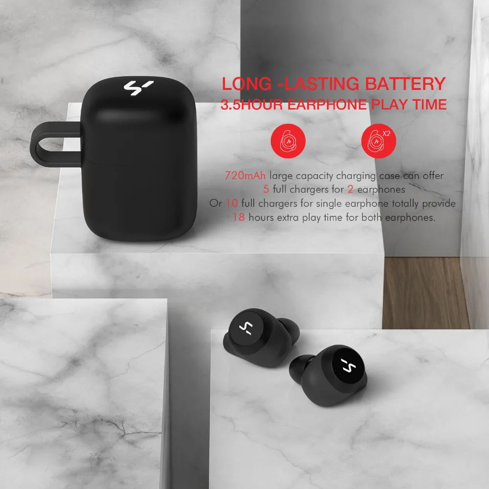 HAVIT TWS Bluetooth наушники настоящие Беспроводные спортивные водонепроницаемые 3D