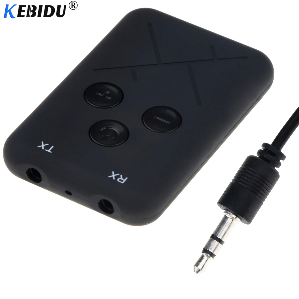 Kebidu Bluetooth Transmitter Receiver 2 in 1 Wireless Adapter Music Adapter 3.5mm Audio Adapter for Smart phone