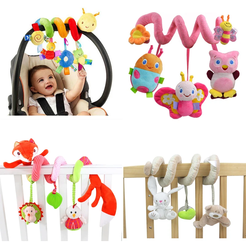 

Soft Infant Crib Bed Stroller Toy Spiral Baby Toys For New Born Babies Educational Rattle Hanging Car Toys For Christmas Gift