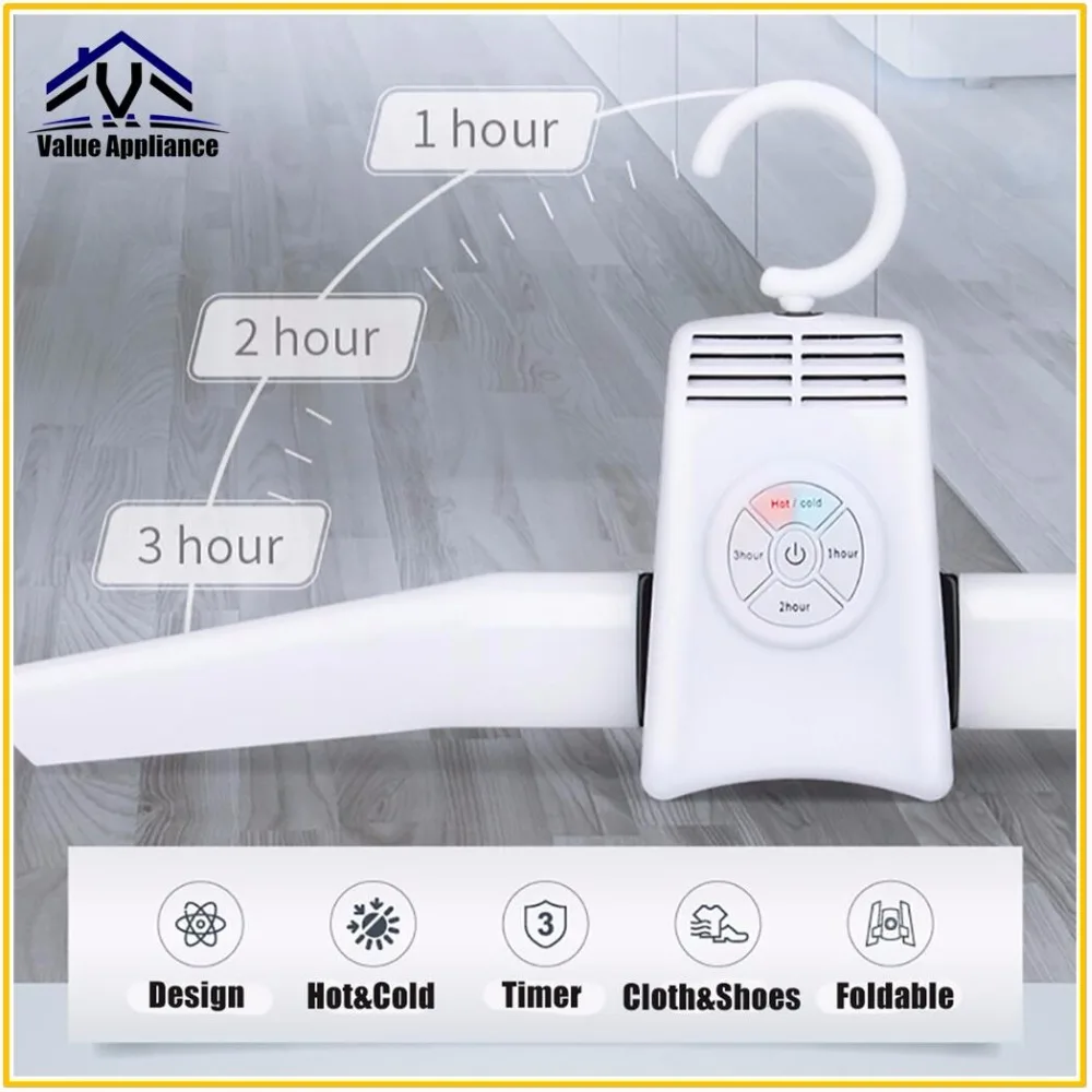 

Quaity Portable foldable clothes dryer Timer Rapid drying Rack Hanger Garment Coat laundry Shoes Dryer drying machine travel