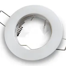 6 шт. Круглый Встраиваемый светодиодный крепление потолочного светильника рамки mr16 Потолочный светильник с отделкой Кольца Белый