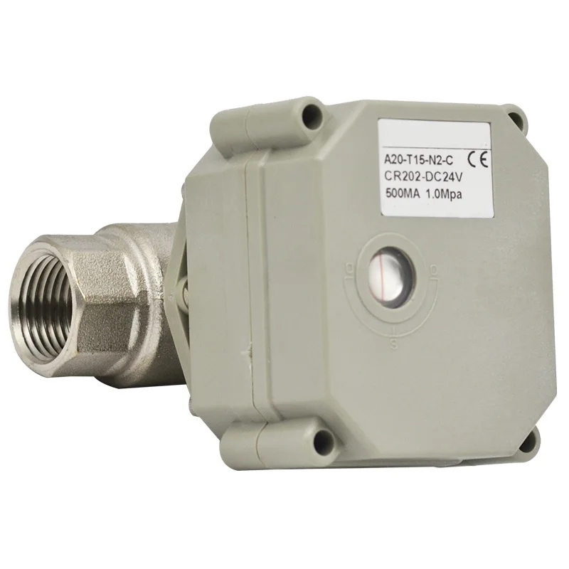 2 ходовой полнопортовый Электрический шаровой клапан BSP SS304 DN15 G1/2 &quot отверстие 15