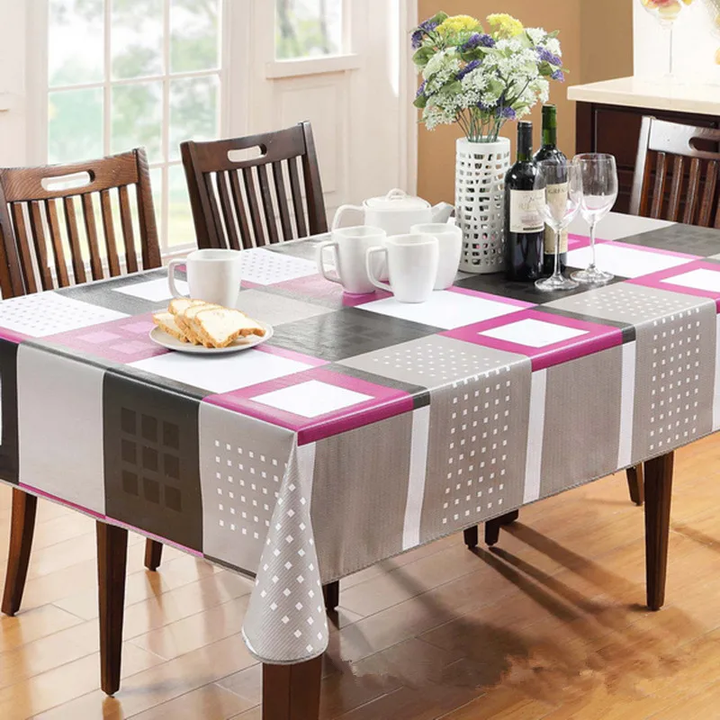 1PCS 137X183CM PVC Tablecloth Waterproof Anti oil Cloth Table