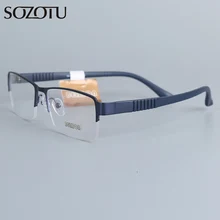SOZOTU, оправа для очков, мужские компьютерные оптические очки по рецепту, близорукость, ботаник, прозрачные линзы, очки для глаз, оправа для мужчин, SZ16006