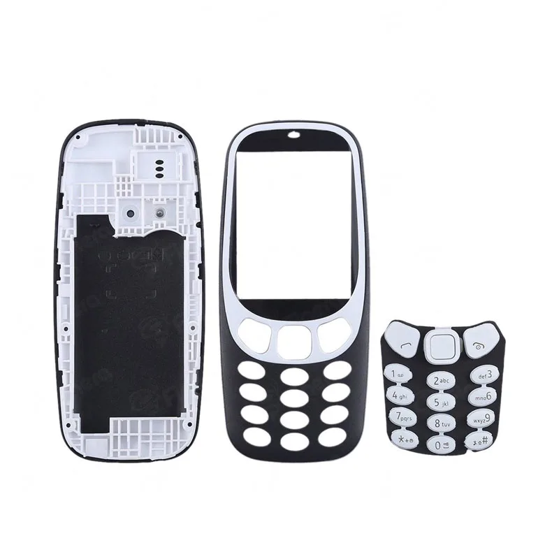 Для Nokia 3310 полный корпус Чехол передняя рамка с клавиатурой дисплей стекло+ задняя крышка с логотипом