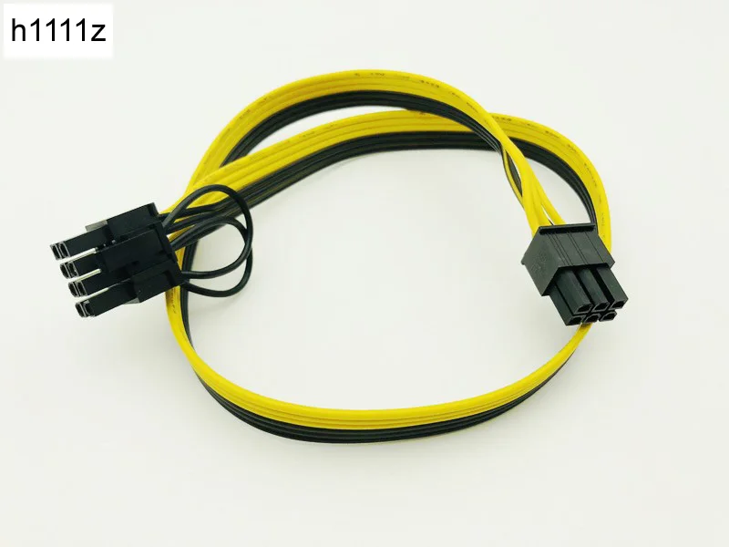 6Pin to 8Pin (6P+2P) Cable Server Power Conversion Board Video Card Module Wire Cable 60CM Splitter Cables for BTC Miner Mining