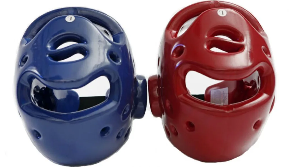Бокс Санда Каратэ Муай Тай тхэквондо шлем тренировочный шлем для детей взрослых мужчин синий и красный четыре размера M L XL