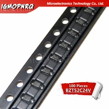 100 шт. зенеровочный диод BZT52C24V BZT52C SOD-323/123 WO