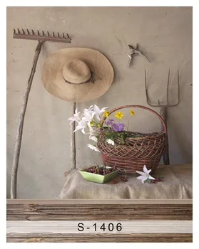 

150X220cm Thin vinyl rural life farm tools Wooden Floor children Newborn Photography Backgrounds Photo Studio Decor Backdrops