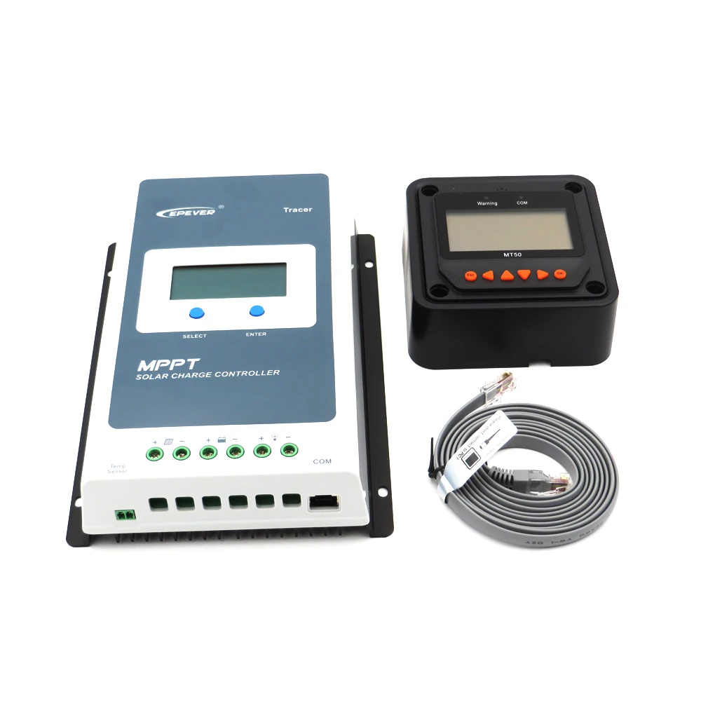 

Tracer 4210AN 40A MPPT Solar system Kit Controller 12V 24V LCD Diaplay EPEVER Regulator with MT50 Meter 4210A