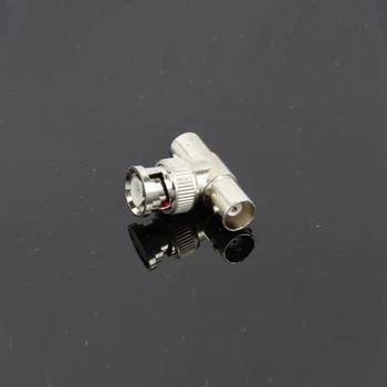 

100pcs BNC Male To 2 BNC Female Connector Video Shunt Signal 1 Divided Into 2 Way Monitoring Plug BNC Three-way Adapter