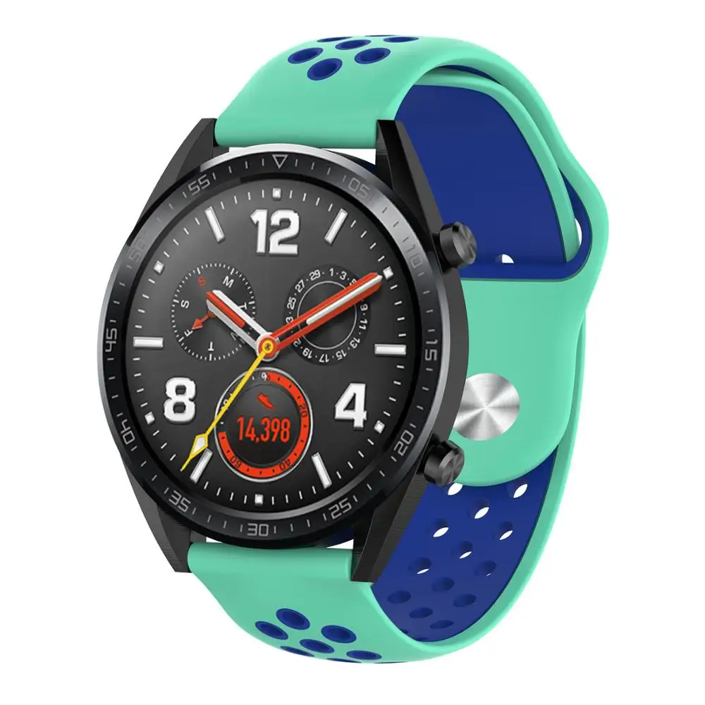 Lerxiuer huawei watch gt ремешок для samsung gear S3/Galaxy watch 46 мм/Amazfit bip/Honor Волшебные силиконовые 22 мм браслет на запястье