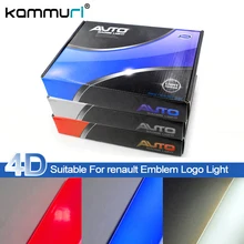 KAMMURI Styling Car 4D Logo Luz Fria Emblema Traseiro Luzes Logotipo Do Emblema de Luz para Renault Koleos Megane Renault Latitude