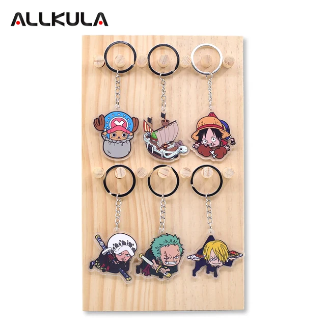 Special Offers New One Piece Keychain  Action Figure Peripherals Double Sided Cute Luffy Keyring Pirate Ship Going Merry Key Chains AKL229