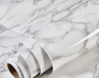سميكة للماء pvc تقليد الرخام نمط ملصقات ورق الجدران ذاتية اللصق غرفة المعيشة الأثاث تحديث