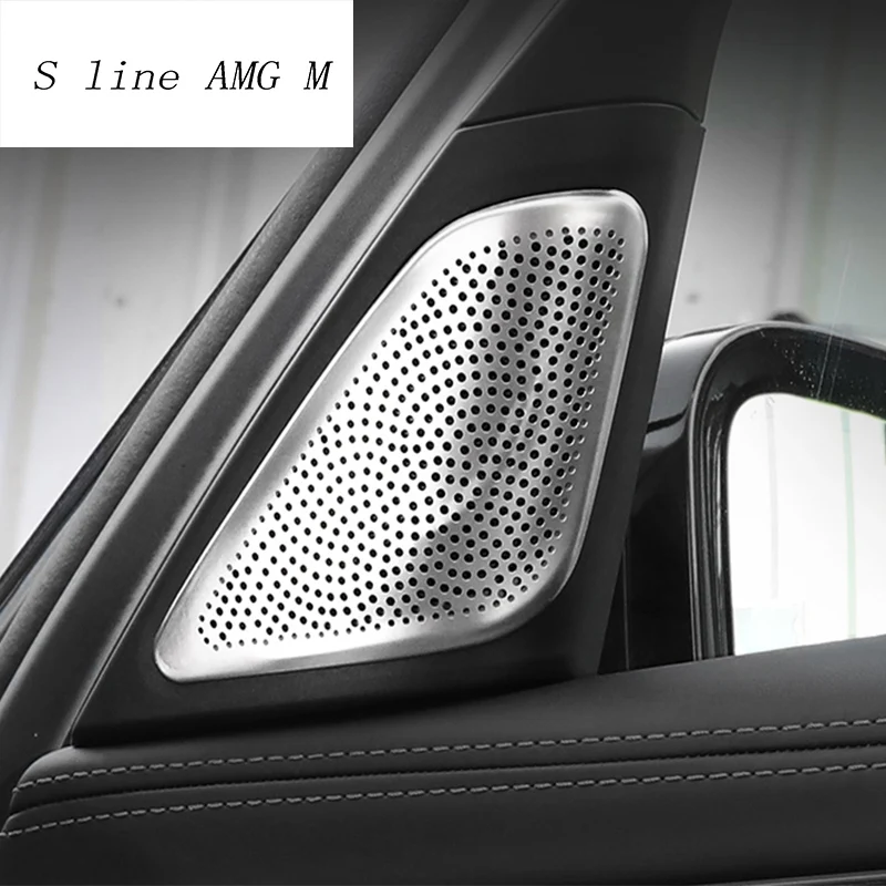 

Car styling Door Stereo Speaker decoration Strip Tweeter covers stickers trim For BMW 7 Series G11 G12 Interior Auto Accessories