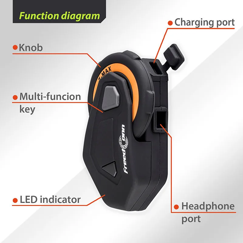 FreedConn Bluetooth мотоциклетный шлем домофон гарнитура микрофон домофон с fm-радио