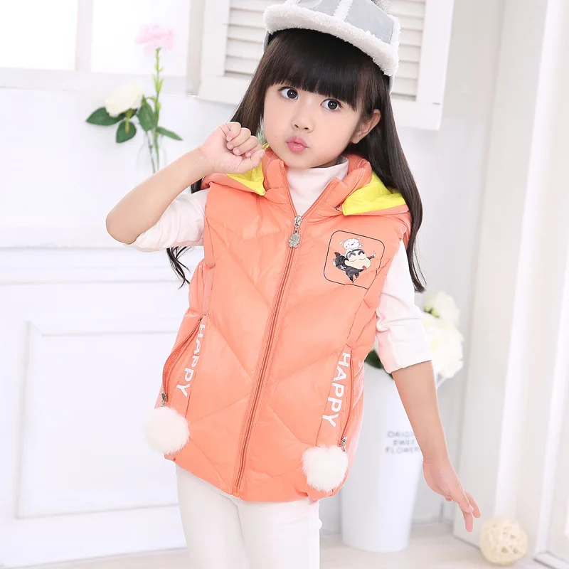

Childrens Down SleevelessHooded Vest Autumn and Winter Men and WomenTong Baobaodown Jacketcoat