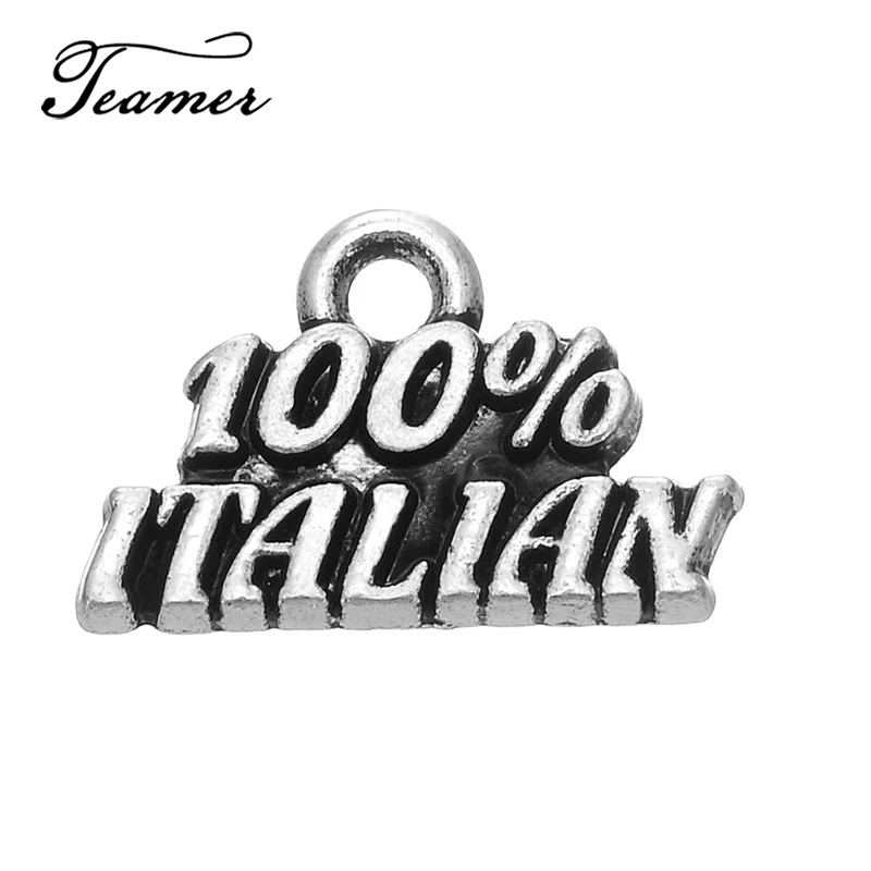

Teamer 20pcs/lot Antique Sliver Color Letter 100% Italian Charms for Jewelry Findings Accessory for Handmade Necklace Bangles