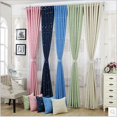 Stocks Clear Star Printing Window Curtain Fabrics Navy Blue Green Star Printing Window Curtain Fabrics Navy Blue Green Pink Yellow 5 Colors For Choice Room In Curtains From Home Garden On