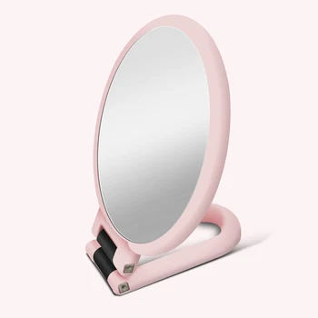 

15/10X Magnifying Handheld vanity mirror Travel Folding Hand Held Mirror-Double Sided Folding Adjustable Pedestal Makeup Mirror