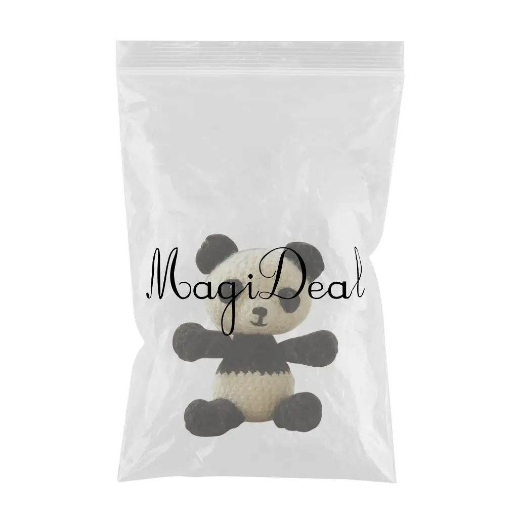 3D Panda Crochet Doll Kit for Beginners Adults Learn to Knit Animal Stuffed Toy Handmade