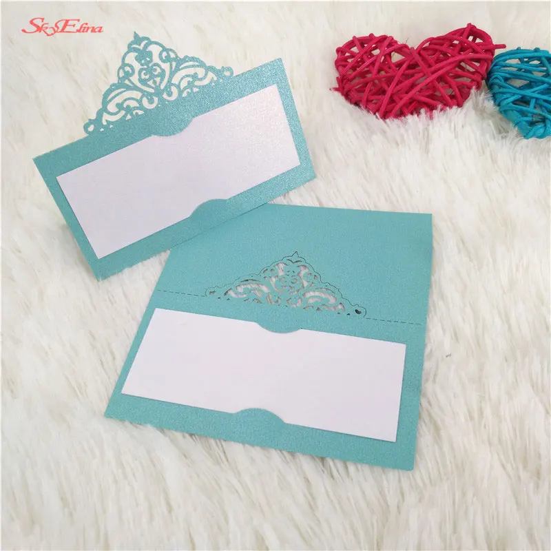 10pcs Wedding Baby Shower Birthday Party Table Name Place Cards Favor Decor  Laser Hollow Cut Design 6zSH873 (101)
