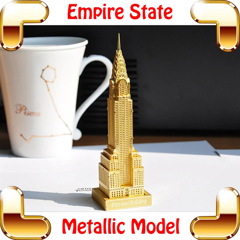 New Year Gift Empire State 3D Model Building Metal Mini Structure Alloy