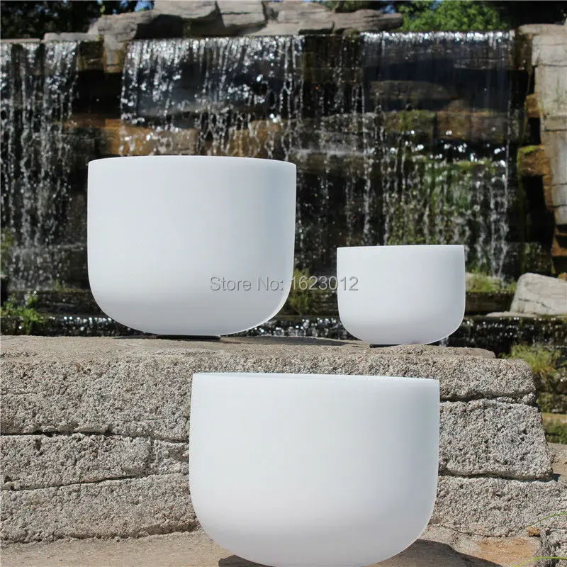 

8" Musical perfect tones,true tones F Note Heart Chakra for sound therapy Frosted Quartz Crystal Singing Bowl