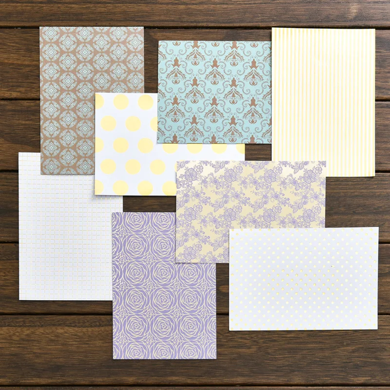 

16pcs 4"*6" Gold Foil Floral pattern scrapbook paper origami paper DIY Card Making Handmade Home deco gift Background
