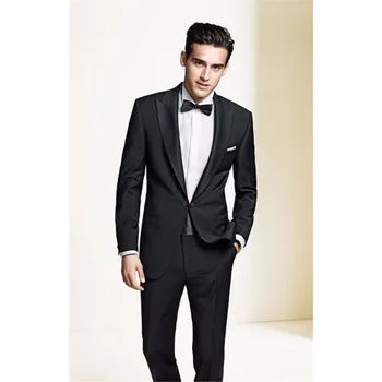 

Custom Made Groom kingsman Suit Formal Wedding Suits For Men 2017 (Jackets+Pants) black Classic masculino Bridegroom mens Suits