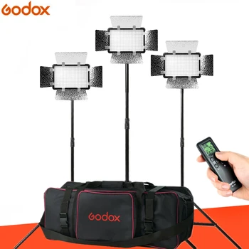 

Godox 3 x LED308C II 3300-5600K DSLR LED Video Light Kit + Remote Control +1.9m Stand + CB-05 Carrying Bag+charger